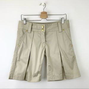 NEW Planet Blue La Rok Pleated Havana Khaki Shorts 6